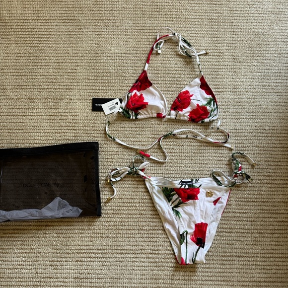 NWT! Dolce & Gabbana Triangle Bikini Set - Picture 3 of 10
